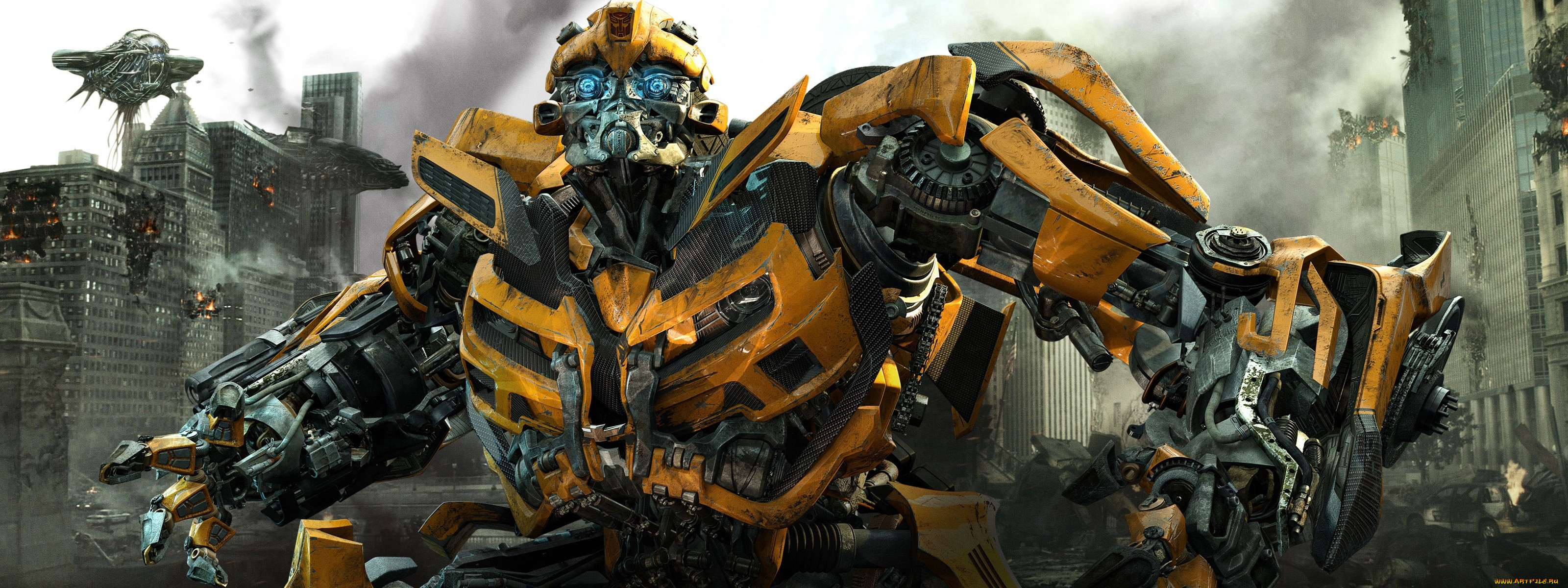 transformers 3,  dark of the moon,  , dual, monitor, bumblebee